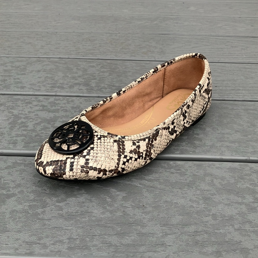 Circus by Sam Edelman Colleen Ballet Flats Snake Skin Pattern Size 8 1/2